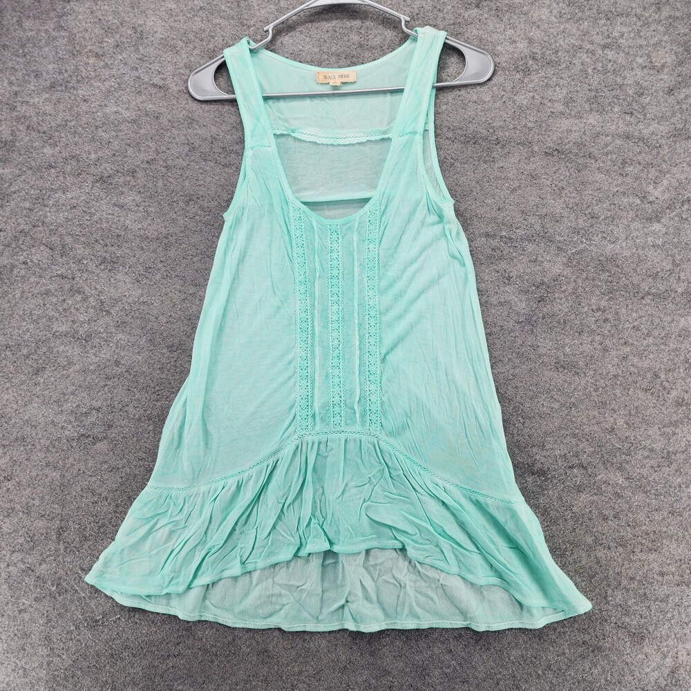 Black Swan Shirt Womens Small Sleeveless Blue